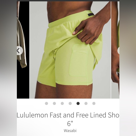 Lululemon Fast and Free short lined Wasabi. Mens size small - Picture 1 of 15